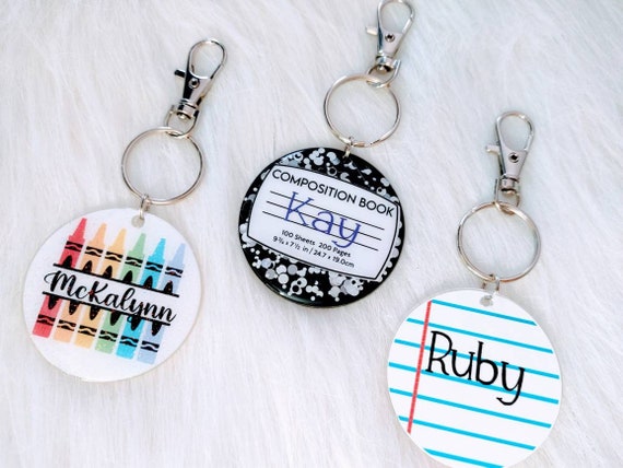 Book bag top name tags