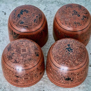 Burmese Lacquer Bowl Cup Original Lacquerware from Burma / Myanmar