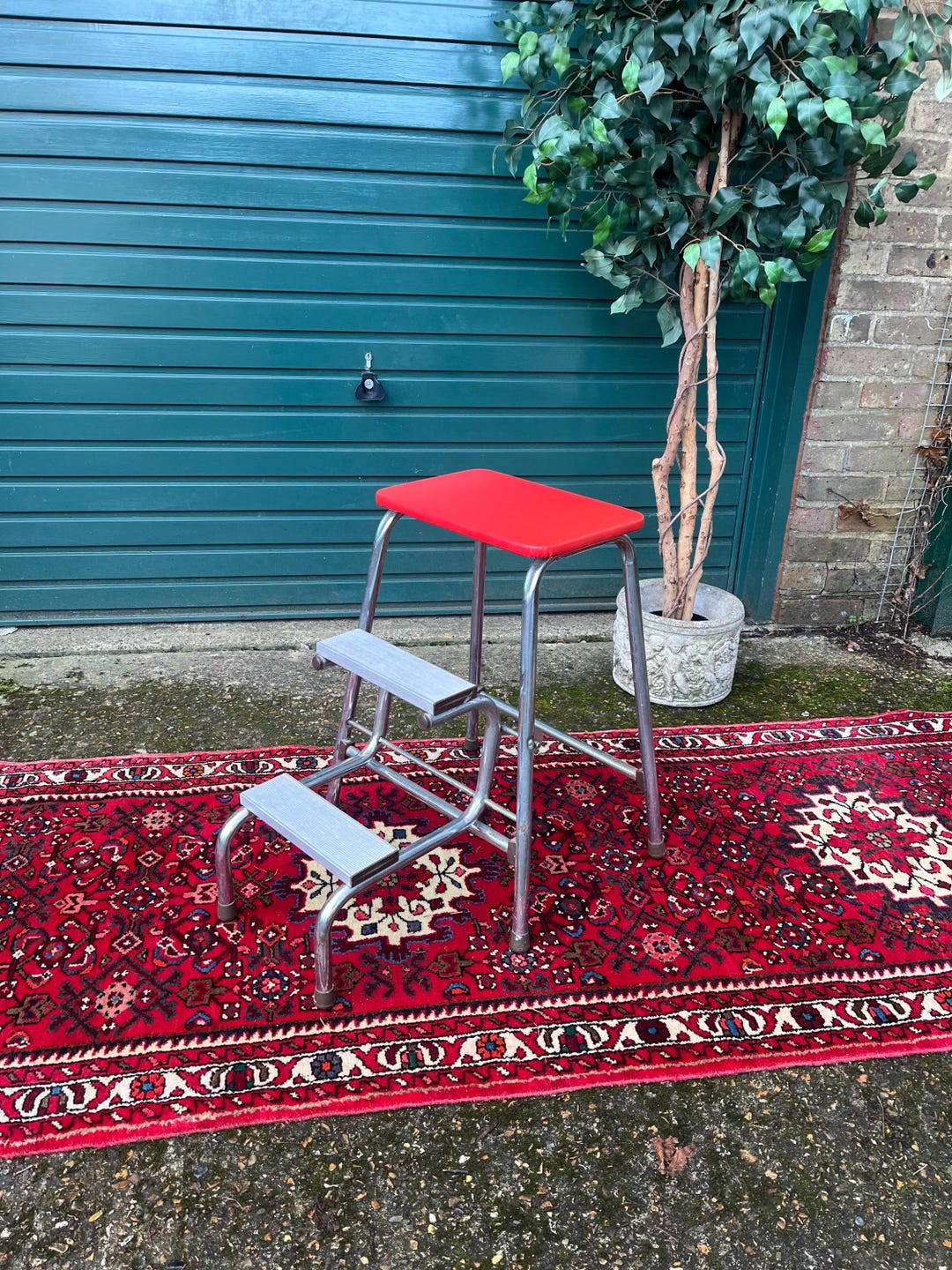 Vintage Kitchen Step Stool - Fold Up - Etsy UK