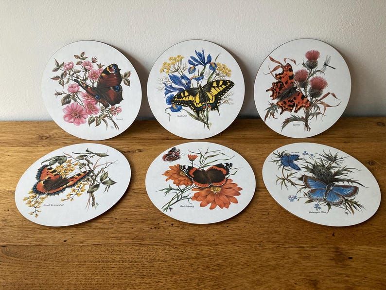 Vintage placemats/table mats - Cloverleaf - Set of 6