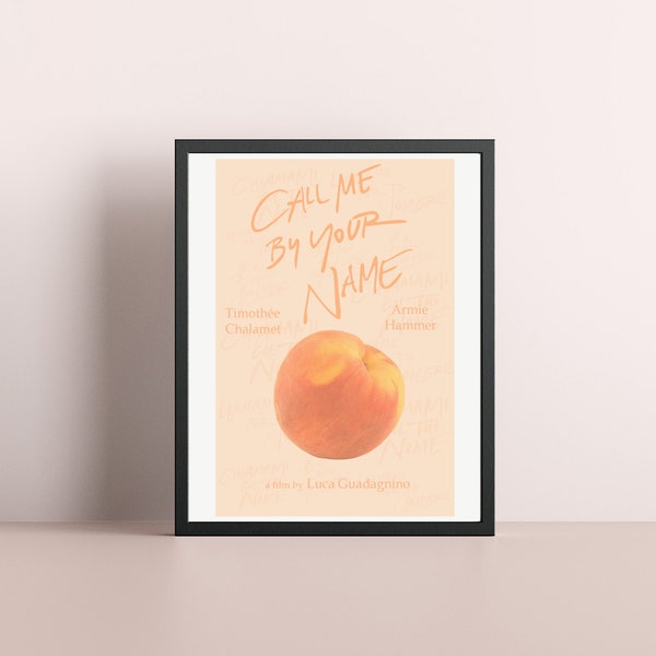 Call Me By Your Name Poster | Call Me By Your Name Print | Timothée Chalamet | Luca Guadagnino Movie