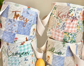 Custom Handmade Quilted Easter Basket | New Personalization Option | Exclusively on Etsy