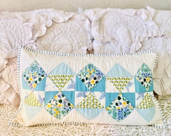 Quilted Lumbar Throw Pillow: Two variations