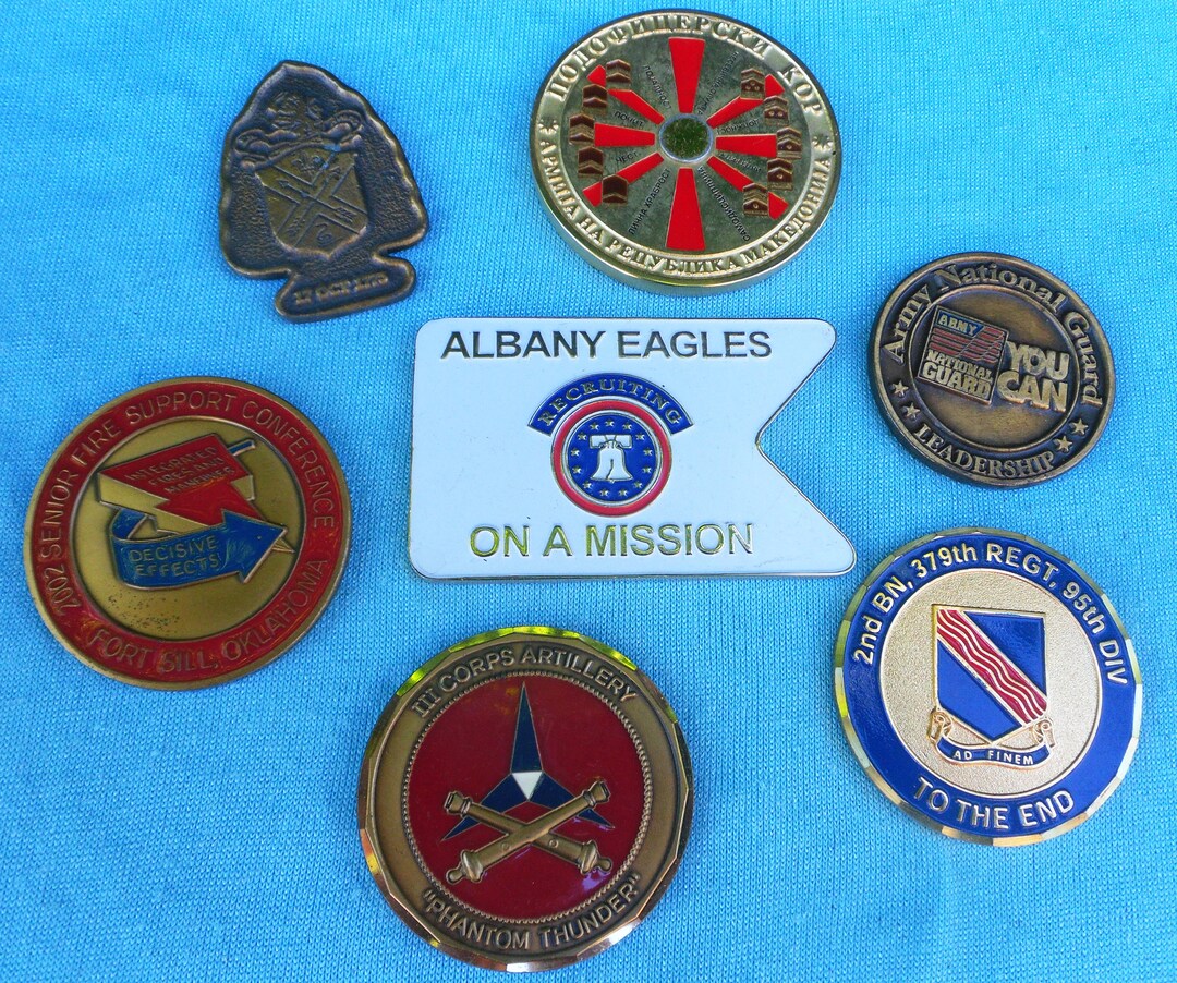 7 X U.S. Army Challenge Coin 7 Medallas Diferentes Del Etsy