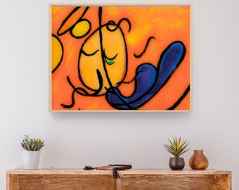 Singing Desert Song- unique spirit guided art print (20" x 16")