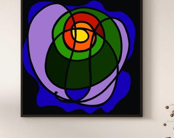 Trouvez votre chemin : art abstrait du voyage spirituel (20 x 20 po.)
