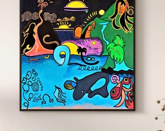 Akua Wahine - Art de l'esprit d'autonomisation des femmes par Native American Medium | Impression d'art| (20 po. X 20 po.)