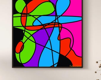 Soul Vibe - Impression d'art abstrait (20 x 20 po.)