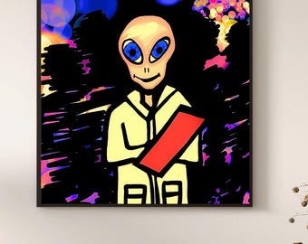 Impression d'art Doc- Alien Doctor (20 x 20 po.)