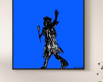 Aloha - Intendance - Mana - Rise Up - Stand strong - Tutu - art ancestral - Oahu-Hawaii-abstract - Impression d'art (20 x 20 po.)