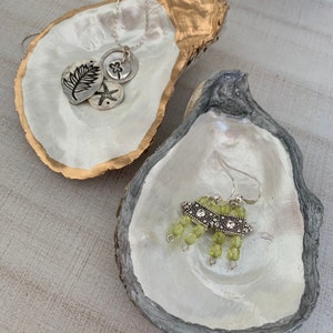 Oyster Shell: Jewelry and Ring Dish Gold Gilded Hostess Gift Home Decor