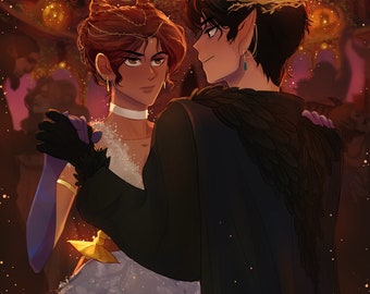 Jude and Cardan Coronation Ball Art Print | The Folk of the Air