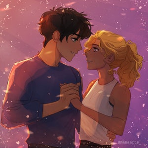 Percy Jackson | Percabeth Dance | Fine Art Print | Percy Jackson and the Olympians, The Heroes of Olympus, Illustration Print