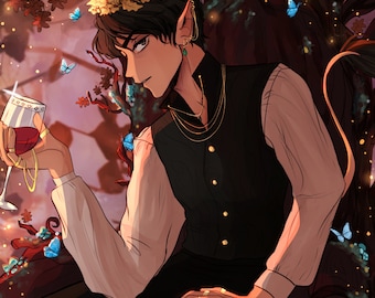 Cardan Greenbriar Art Print | High King of Elfhame, The Cruel Prince (8x8)