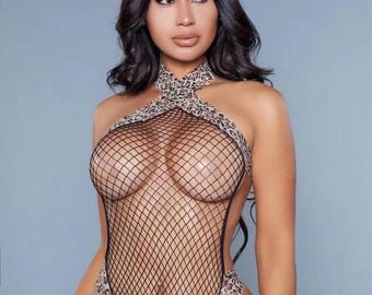 Bodysuit Lingerie | Rave outfits lace leotard | big black mesh bodysuit