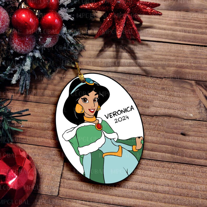 Jasmine Belle Custom Cinderella Ornament, Belle Cinderella Custom