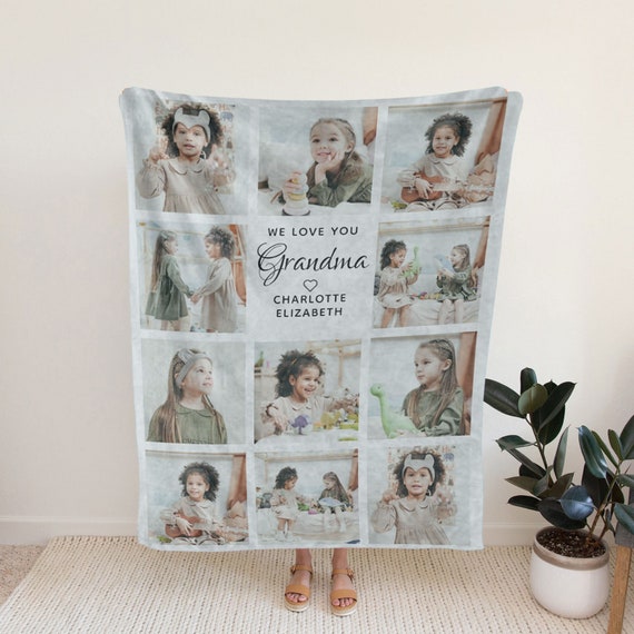 inkArts Best Mom Ever Custom Blanket with 5 Photos Personalized Picture  Blanket Customized Gifts for Mom Grandma for Birthday Mother's Day  Christmas
