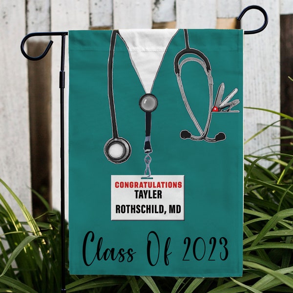 Nurse Graduation Congrats w/name Custom Flag, College Personalized Flag, Nurse Grad Flag, Medical School Grad Gifts, RN Nurse Senior Flag