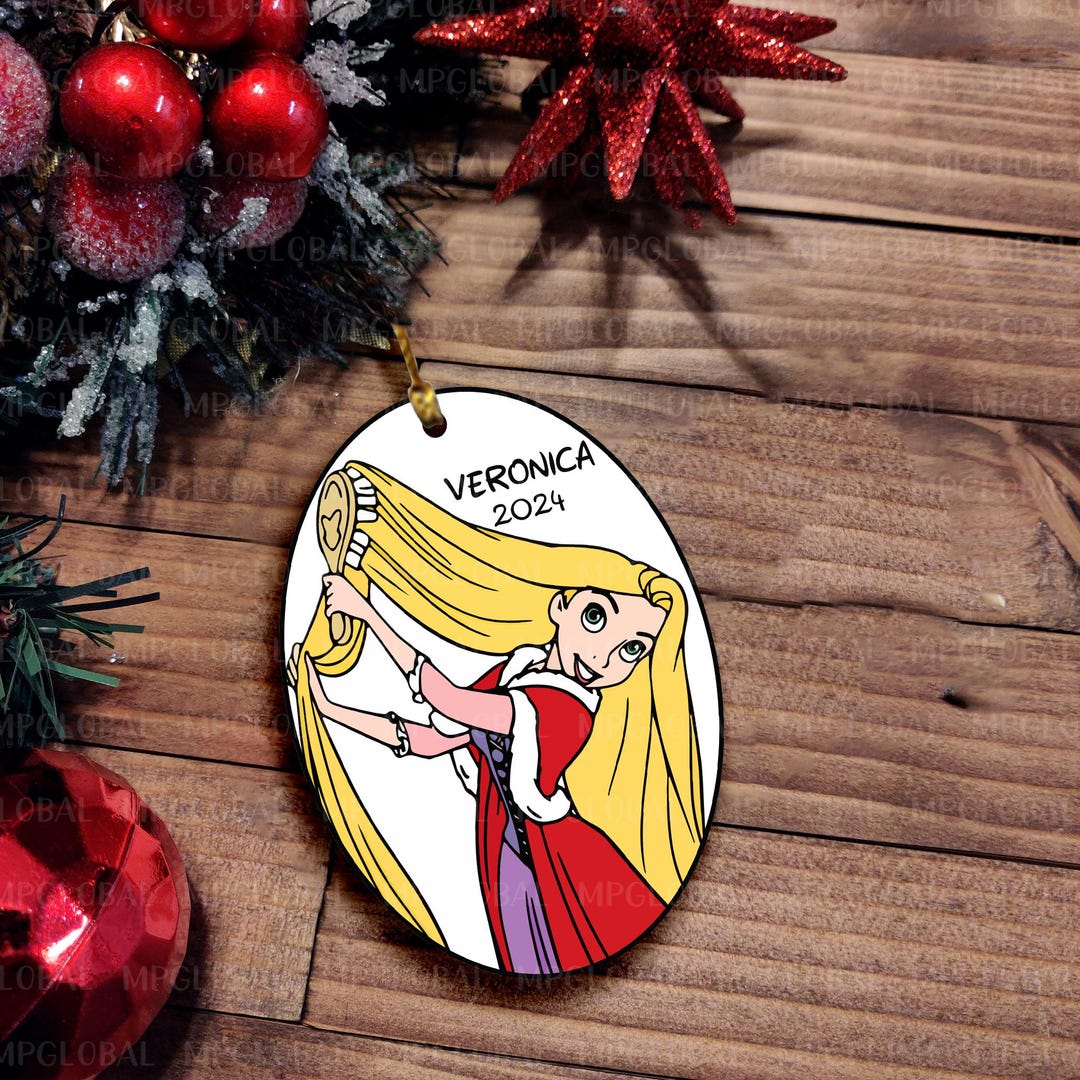 Rapunzel Seasonal Customize Ornament, Disney Princess Rapunzel Ornament