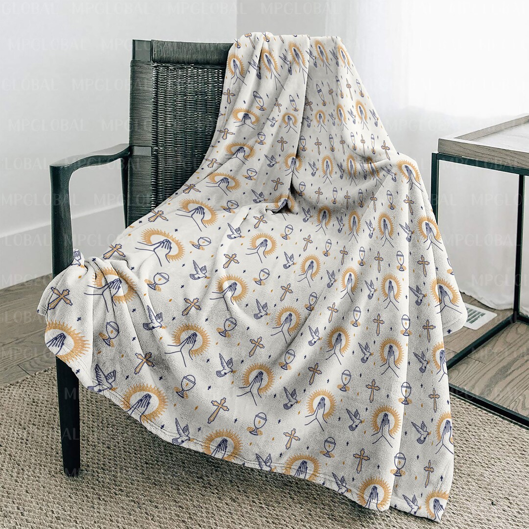 Catholic Soft Cozy Blanket, Prayer Blanket, Christian Christmas Gift
