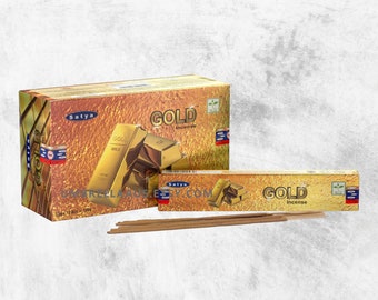 Gold Incense Sticks. Satya. 15g. [12 Pack]