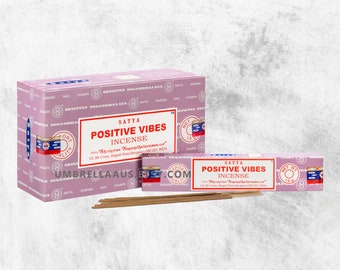 Positive Vibes Incense Sticks. Satya. 15g. [12 Pack]