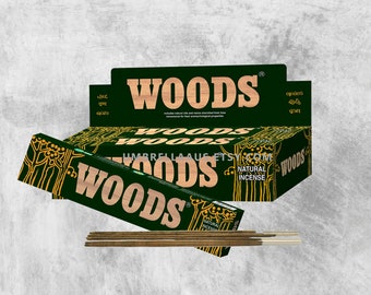 Woods Natural Incense Sticks. 25g. [6 Pack]