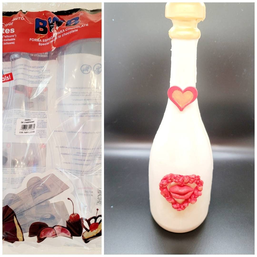 Wine Bottle Champagne Bottle Mold Chocolate Mold 3 Parts Mold Etsy