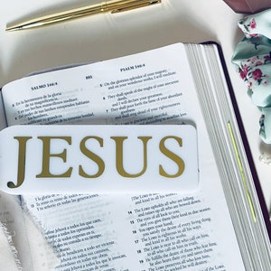 Jesus Bookmark | Aesthetic Bookmark with Ribbon | Acrylic Bookmark Gift | Bookmark for Her | Reader Gift | Book Lover