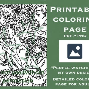 Detailed printable coloring page for adults!