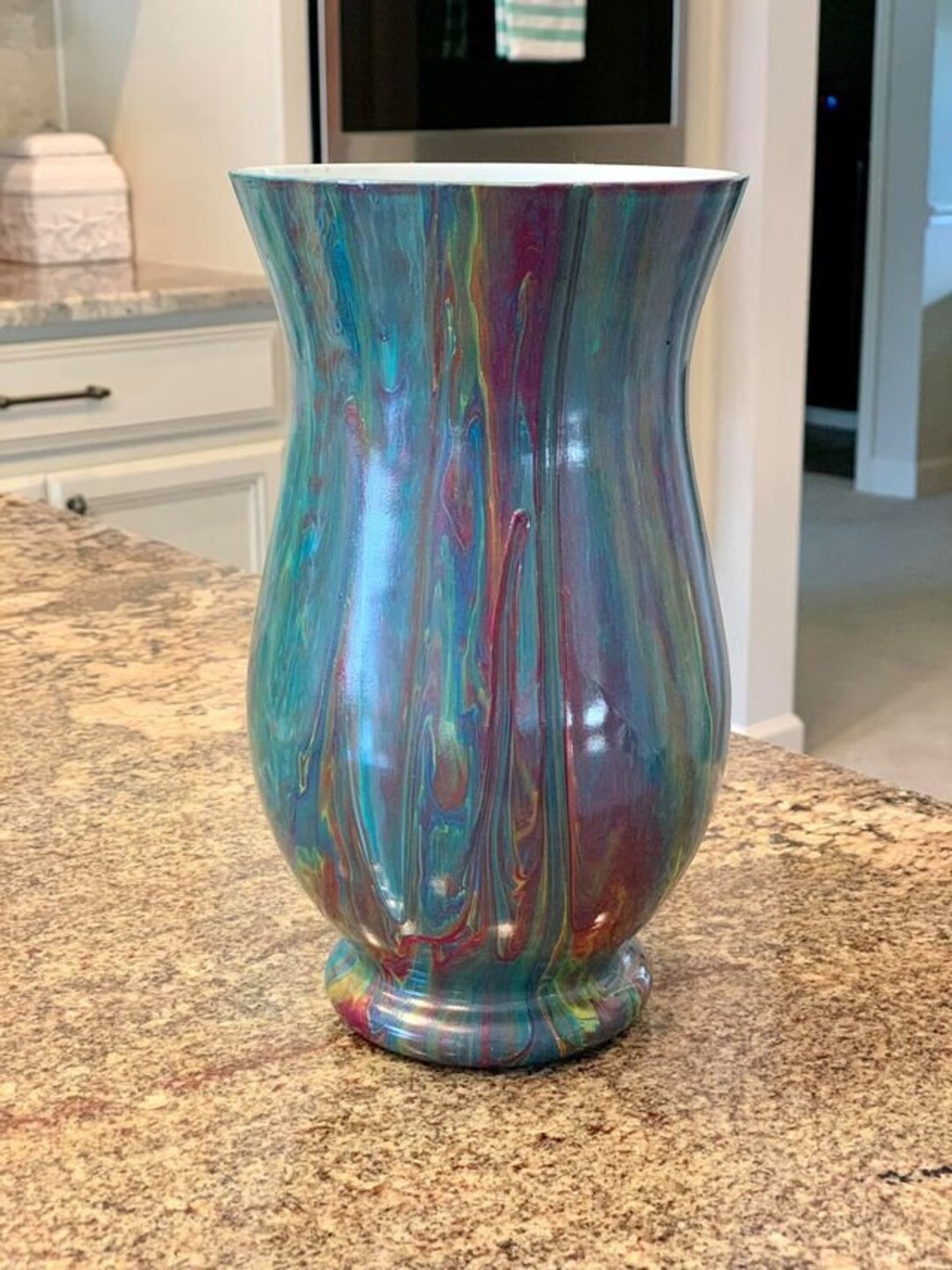 Acrylic Painted Vase Home Decor Gift for Her Housewarming Gift Holiday