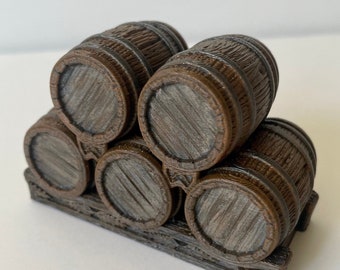 FREE SHIPPING  - Miniature Wine barrels for Christmas Villages  and model displays