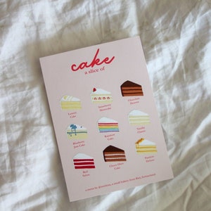 menu gâteau - tirage d’art A6 par Irono Yami