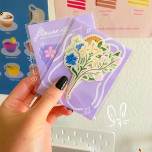 adesivos para buquê de flores l - do Atelier Yami