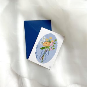 you´re the best - Blumenstrauß Grußkarte mit Umschlag von Yami‘s Atelier