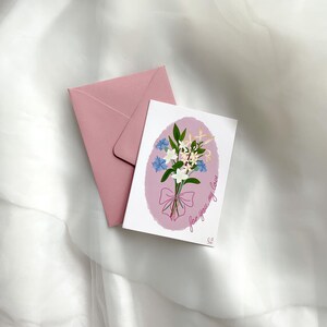 For you, my love - Blumenstrauß Grußkarte mit Umschlag aus Yami‘s Atelier