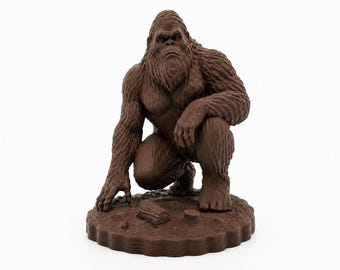 Bigfoot Statue Sasquatch Figurine Gift for Dad Cryptid Collectible Man Cave Desk Decor
