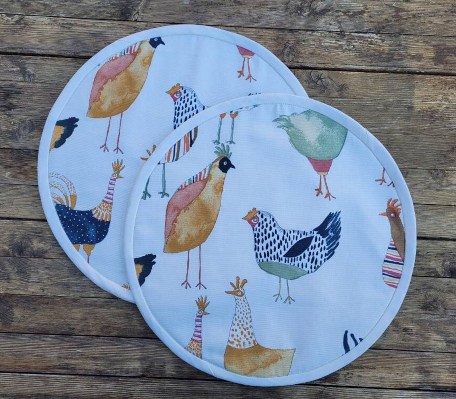 PAIR of Aga Hob / Hob Lid Covers Harriet Hens vintage Etsy UK