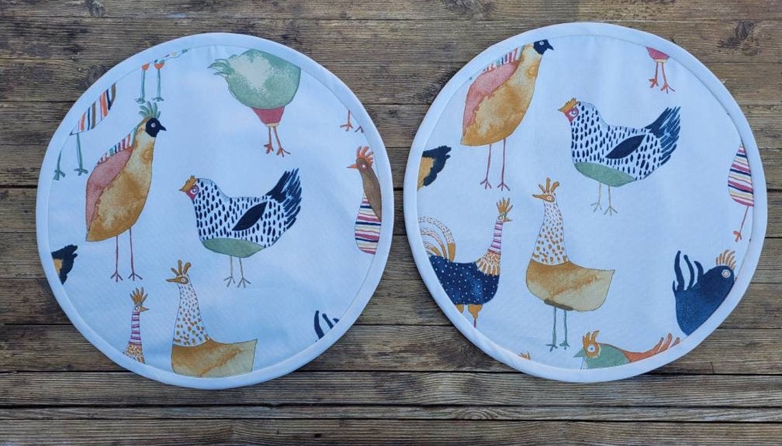 PAIR of Aga Hob / Hob Lid Covers Harriet Hens vintage Etsy UK