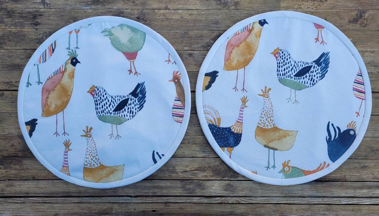 PAIR of Aga Hob / Hob Lid Covers Harriet Hens vintage Etsy UK