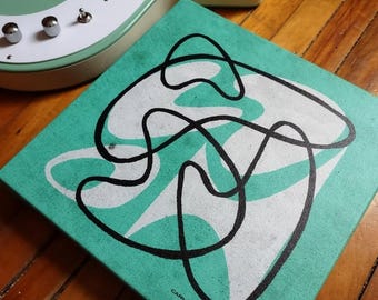 MCM アブストラクトアート - ミント キャンバスプリント