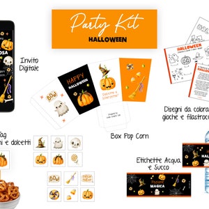Halloween Digital Party Kit | Halloween Digital Invitations Halloween Party Juice Labels Halloween Party Place Cards
