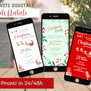 Invito digitale Natale, invito digitale natalizio, invito feste di natale, Christmas, invito natalizio, annuncio natalizio