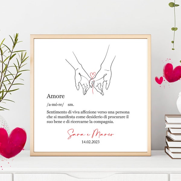 Regalo San Valentino con foto personalizzata Regalo San Valentino per lui per lei Fidanzati innamorati anniversario File DIGITALE stampabile
