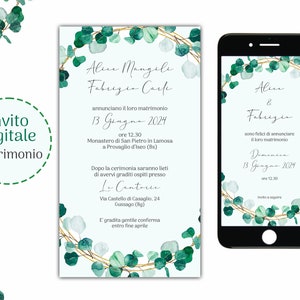 Invito Digitale Partecipazione Matrimonio Viaggio, Save The Date Matrimonio,  Partecipazione Tema Viaggio, File digitale WHATSAPP