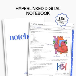 Caderno digital interativo Blue Tabs para estudantes: planejador de faculdade, ferramentas de estudo (Goodnotes, Notability)