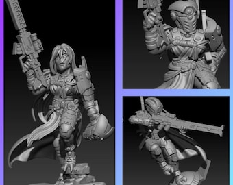 Triumvirate of Greater Good Commanders (28mm sci-fi resin model) - Invasive Wargaming models I-III