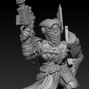 Commander for the Greater Good III (28mm sci-fi resin model) - Invasive Wargaming