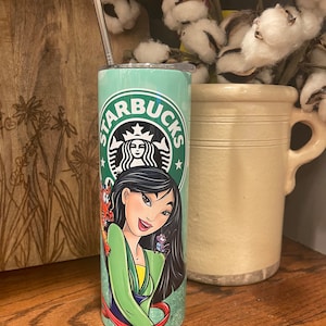 Mulan Disney Princess 20oz Stainless Steel Tumbler. Phil the Cup Up