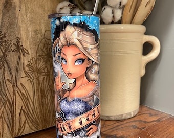 Elsa Frozen Tattooed Princess 20oz Tumbler. Phil the Cup Up
